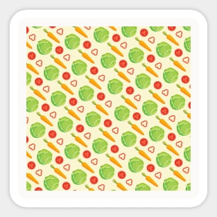 Kitchen Pattern Neck Gaiter Vegetables Carrots Lettuce Tomato Peppers Gator Sticker